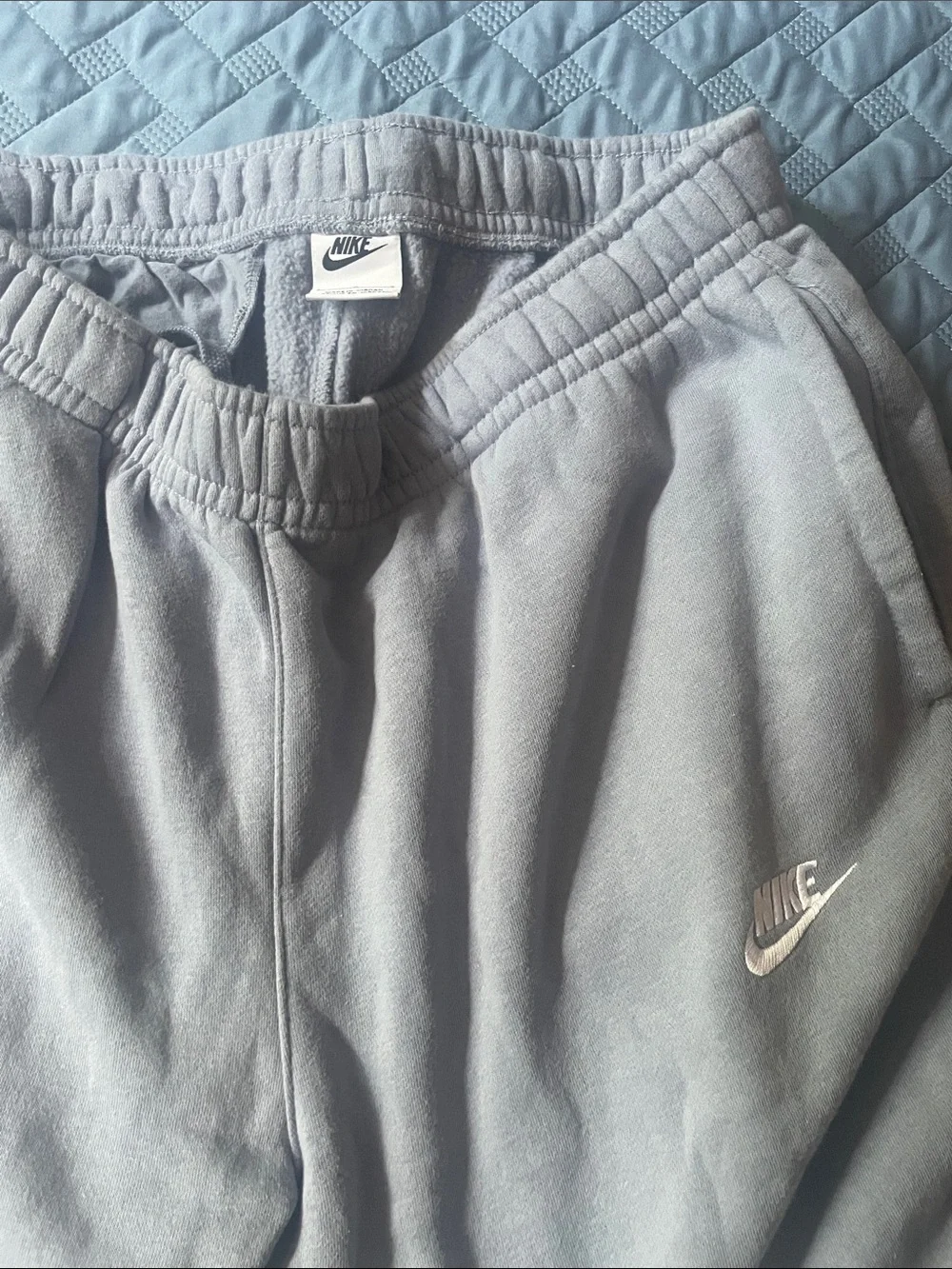 Nike Women’s Blue Fleece Joggers with Swoosh